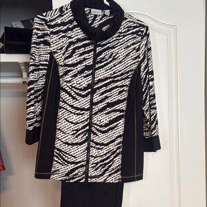 Black and White Animal Print Jacket
